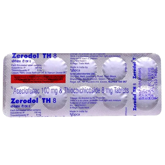 zerodol th 8mg tablet 10's